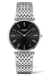 Longines La Grande Classique De  Bracelet Watch, 34mm In Silver/ Black