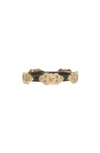 Armenta Old World Sculpted Scroll Diamond Stackable Ring In Yellow Gold/ Silver