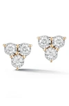 Dana Rebecca Designs Ava Bea Triple Diamond Stud Earrings In Yellow Gold