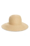 Eric Javits 'hampton' Straw Sun Hat In Peanut/ Silver