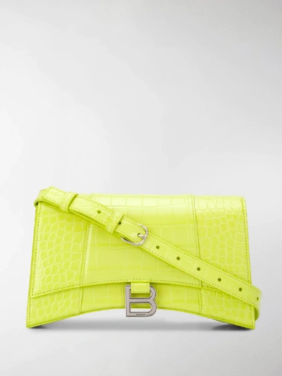 Balenciaga Hourglass Sling Shoulder Bag In Green