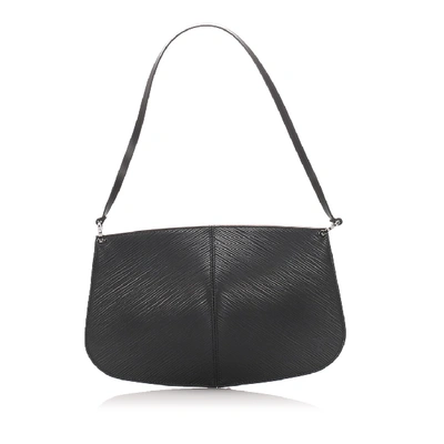 Pre-owned Louis Vuitton Epi Demi Lune Pochette In Black