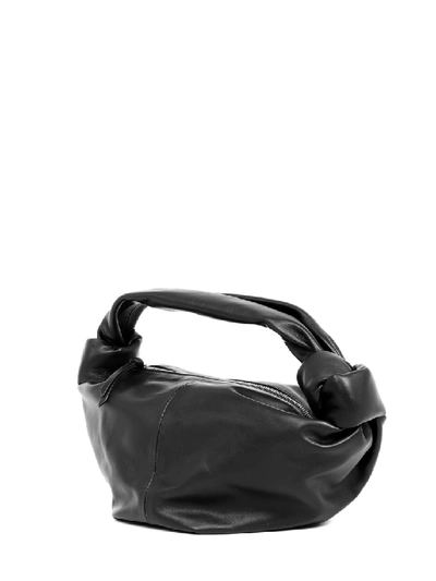 Bottega Veneta Mini Knotted-strap Leather Handbag In Black