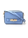 Alexander Mcqueen The Myth Light Blue Leather Shoulder Bag In Blue