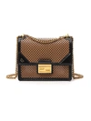 FENDI KAN U BROWN/BLACK LEATHER SHOULDER BAG,0FFD864D-CDDC-0481-D7FC-B8E01D707478