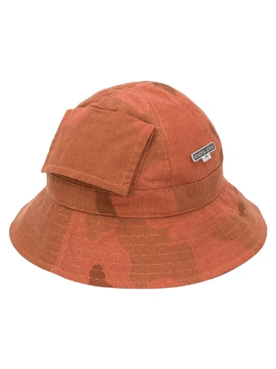 Marine Serre Regenerated Military Bucket Hat In Orange