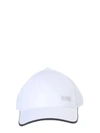 HUGO BOSS WHITE COTTON HAT,AEB28AA3-22CC-DA9D-60AB-70375B11AFA4