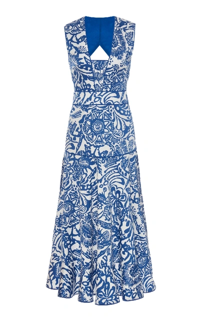 Alexis Women's Marianna Print Dress In Blue,brown