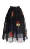 SIMONE ROCHA DRAPED TULLE MIDI SKIRT,818855