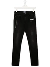 MOSCHINO TEEN DISTRESSED SKINNY JEANS