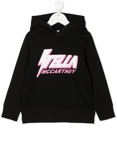 Stella Mccartney Kids' Logo Print Sweatshirt In Black