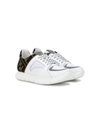 Fendi Ff Logo Panelled Sneakers In White