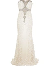 AMEN FLORAL APPLIQUÉ EMBELLISHED GOWN