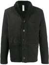 GIORGIO BRATO SHEARLING-TRIM LEATHER JACKET