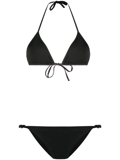 Reina Olga The Scrunchie Halterneck Bikini In Black