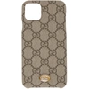 GUCCI GUCCI BEIGE OPHIDIA GG IPHONE 11 MAX CASE