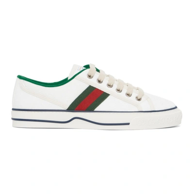 Gucci Tennis 1997 Webbing-trimmed Logo-embroidered Canvas Trainers In White