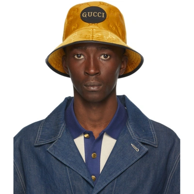Gucci Off-the-grid Logo-jacquard Bucket Hat In Yellow