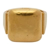 BOTTEGA VENETA BOTTEGA VENETA GOLD SQUARE SIGNET RING