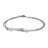 Dsquared2 Silver Double Cross Bracelet In F124 Pallad