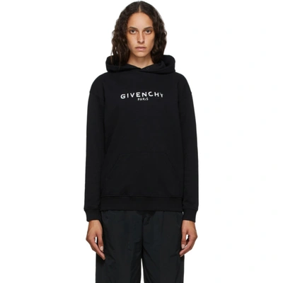 Givenchy Printed Cotton-jersey Hoodie In Black