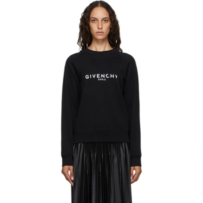 Givenchy Antique-effect Logo Print Sweatshirt In Black