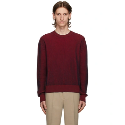 Kenzo Gradient-effect Ribbed-knit Jumper In Red
