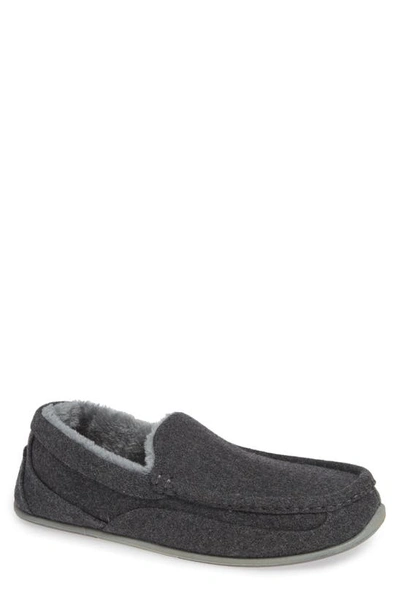 Deer Stags Men's Spun Felt Cozy Slipper In Dark Gray