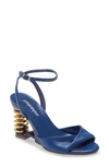Jeffrey Campbell Sprung Spring Heel Sandal In Blue / Gold