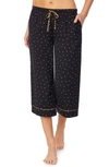 Room Service Wide Leg Crop Pajama Pants In Small Black Dot