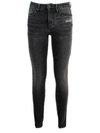 Off-white Black Cotton Blend Jeans In Nero