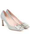 Roger Vivier 70mm Trompette Patent Leather Pumps In Light Blue