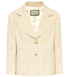 GUCCI 格纹棉质和羊毛西装外套,P00496633