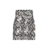 Attico Virgi Python-print Cotton Miniskirt In Grey