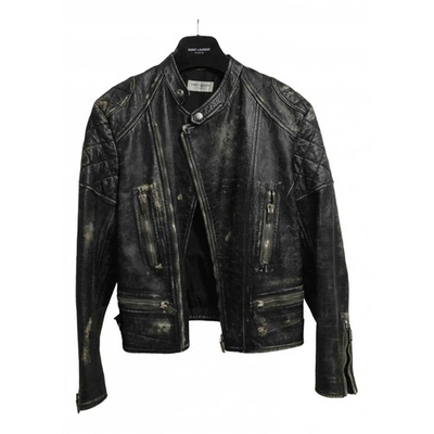 Pre-owned Saint Laurent Black Leather Jacket