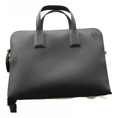 Pre-owned Loewe Goya Leather Satchel In Black