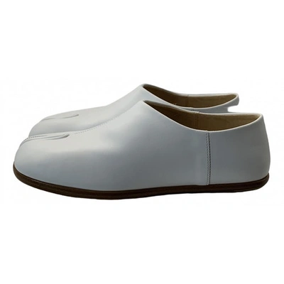 Pre-owned Maison Margiela White Leather Flats