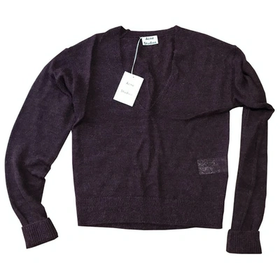 Pre-owned Acne Studios Wool Jumper In Burgundy