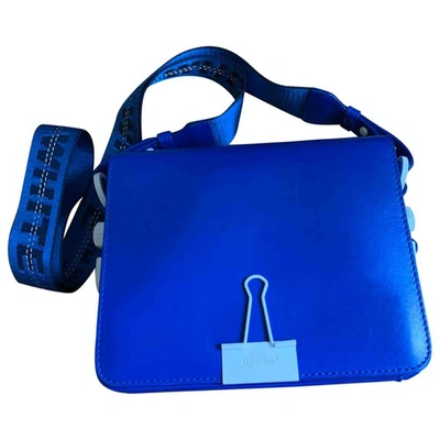 Pre-owned Off-white Binder Blue Leather Handbag