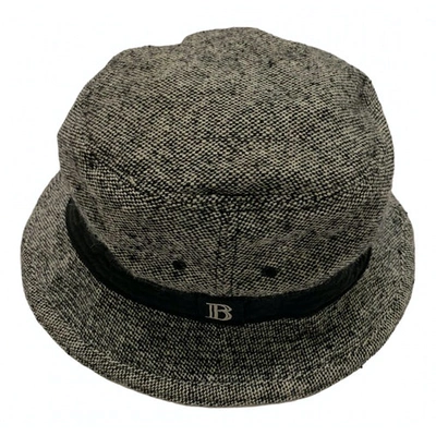 Pre-owned Balmain Wool Hat In Grey