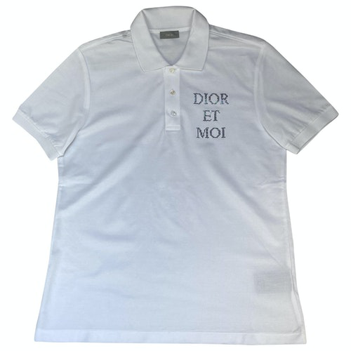 Pre-Owned Dior White Cotton Polo Shirts | ModeSens