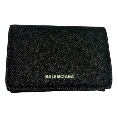 Pre-owned Balenciaga Black Leather Purses, Wallet & Cases
