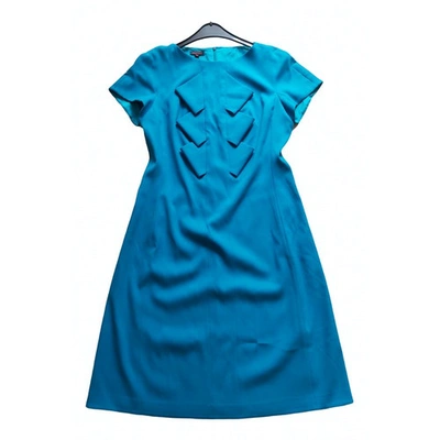Pre-owned Escada Turquoise Wool Dress