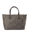 JOHN RICHMOND FAUX LEATHER TOTE BAG IN BLACK