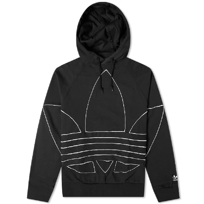 Adidas Originals Adidas Men's Originals Big Trefoil Outline Hoodie In Black