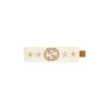 Gucci Gg Black Crystal-embellished Hair Clip In Ivory