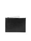 KENZO KENZO KONTRAST A4 CLUTCH BAG IN BLACK