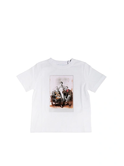 Burberry Kids' Party Portrait T-shirt In White