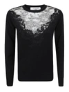 VALENTINO LACE EMBROIDERED INSERT jumper