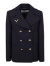 VALENTINO Wool double-breasted peacoat